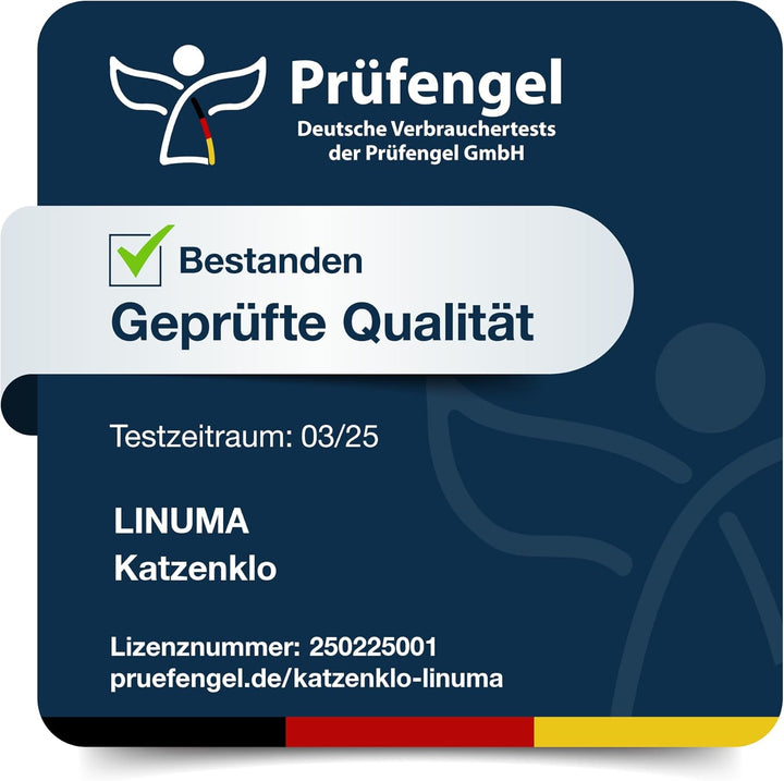 LINUMA® Katzenklo mit Deckel abnehmbar - Katzen Klo mit Katzenstreumatte, Streuschaufel & Aktivkohle
