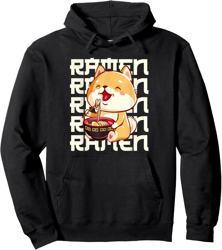 Kawaii Shiba Inu Ramen Pullover Hoodie