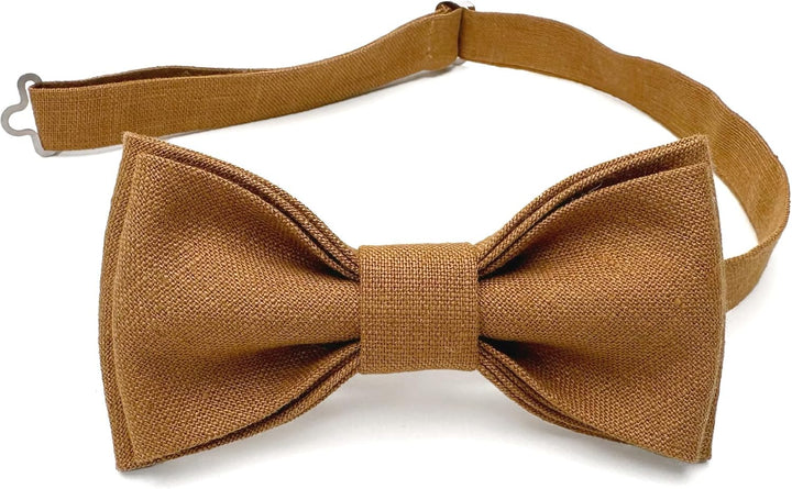 Leinen Accessoires: Fliege, Hosenträger, Einstecktuch, Manschettenknöpfe für Herren, Voll Einstellba