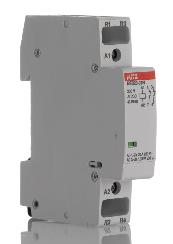 ABB ESB20-02N-06 ESB Leistungsschütz / 230 V ac Spule, 2 -polig 2 Öffner / 20 A, Sicherheit
