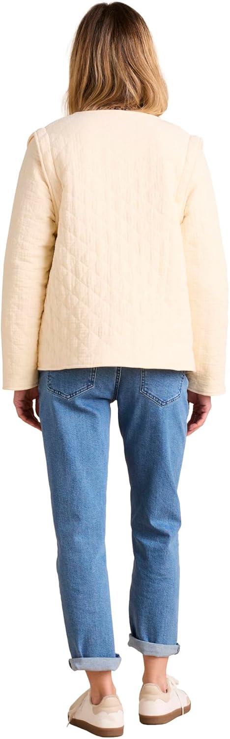 ENVIE DE FRAISE Gesteppte Tragejacke aus Musselin mit Recycling-Polyester & Bio-Baumwolle 36 wollwei