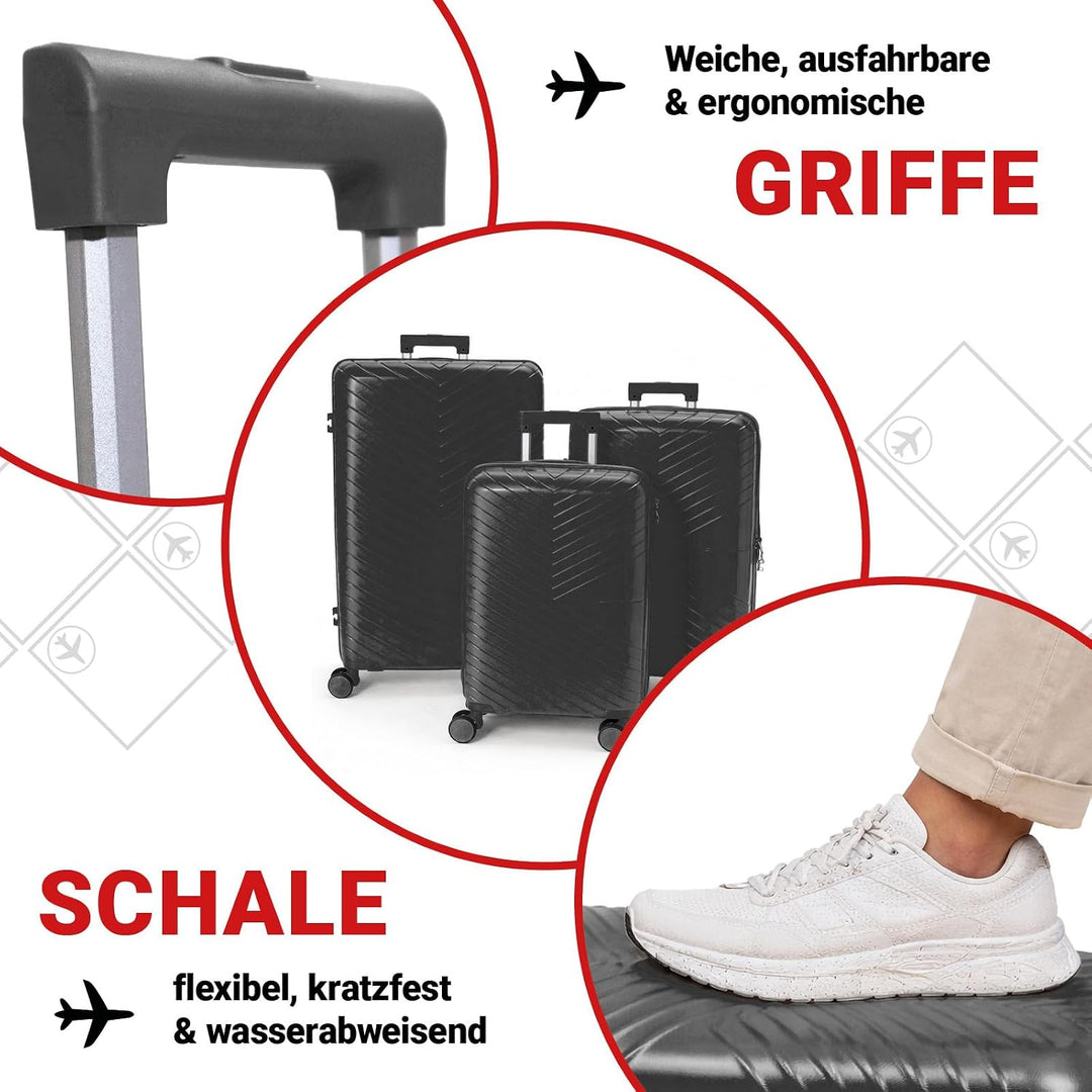 Berwin Reisekoffer aus Polypropylen (PP) Hartschalenkoffer Trolley Koffer Suitcase Luggage Modell No