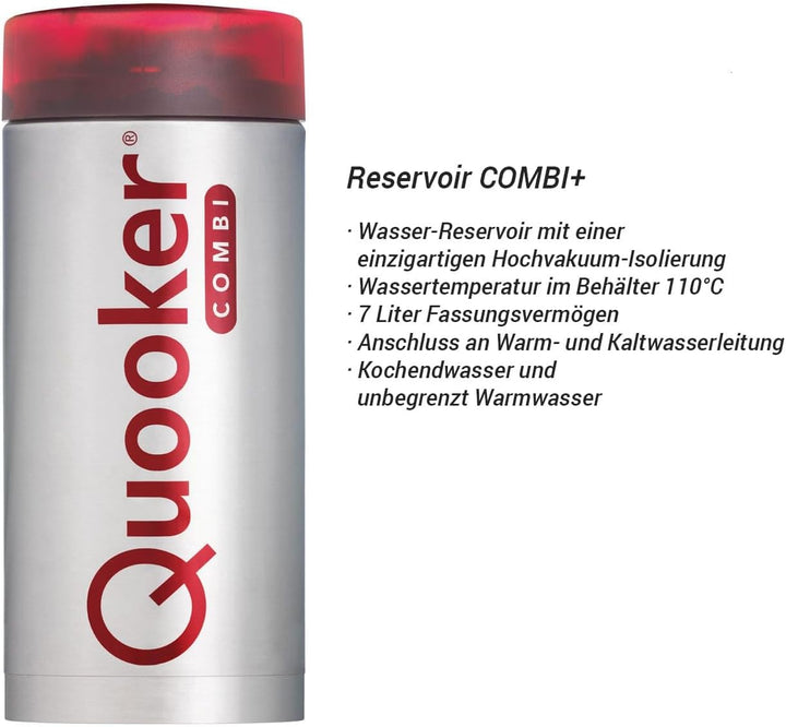 Quooker COMBI+ 2.2 E Nordic Round RVS (Voll-Edelstahl)