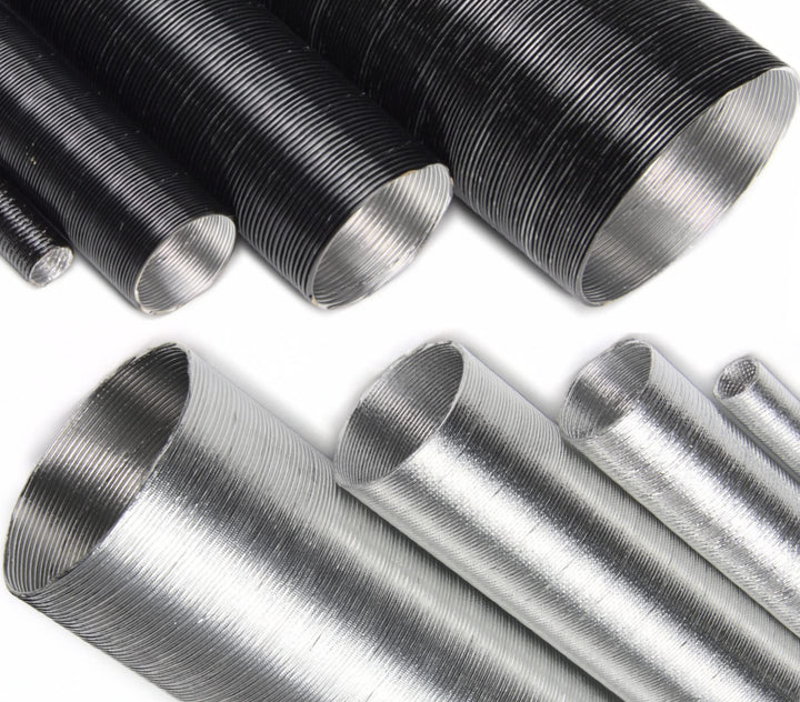 1 Stück | Alu Hitzeschutzrohr 1m ID-Ø 30mm schwarz Hitzschutzschlauch | VIELE GRÖSSEN 10-100mm | Sch