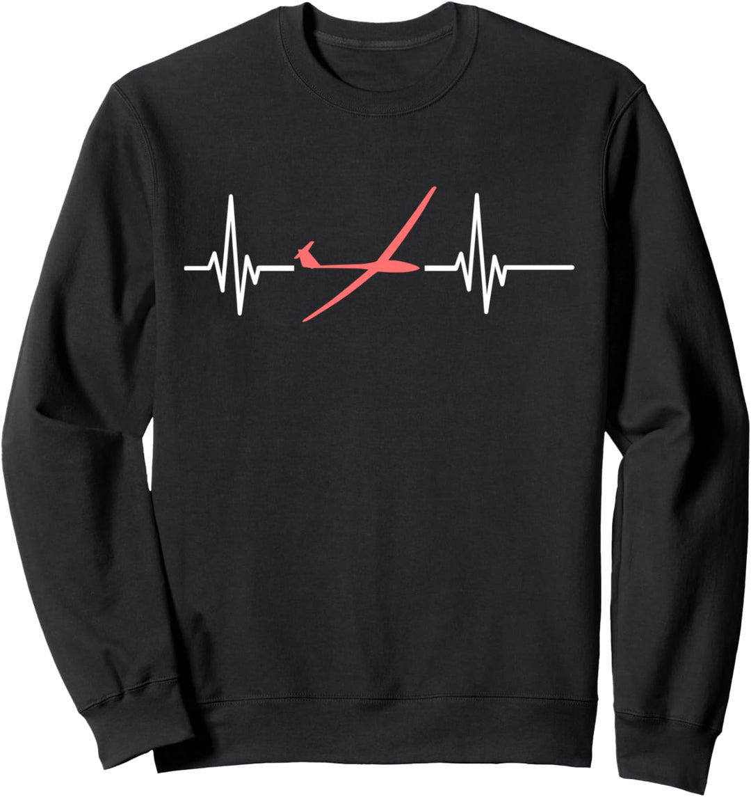 Herzschlag Modellflug RC Flugzeug Flieger lustiges Segelflug Sweatshirt