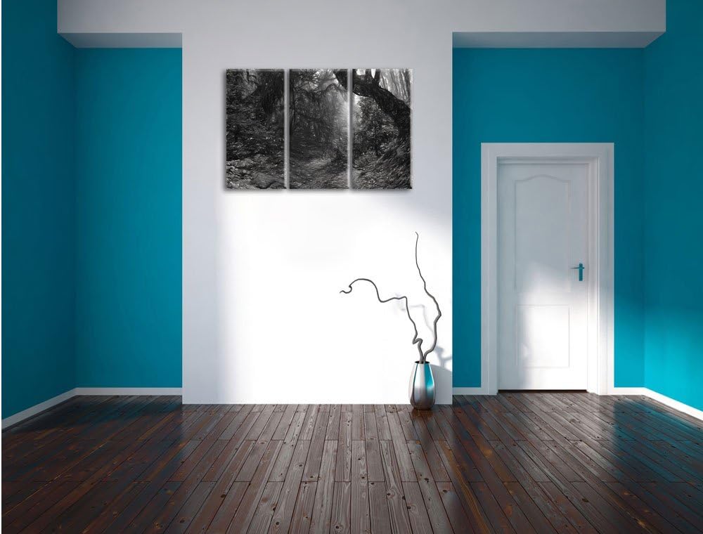 Pixxprint Mystischer Regenwald als Leinwandbild/Grösse: 3 Teilig (120x80 cm) cm/Wandbild/Kunstdruck/
