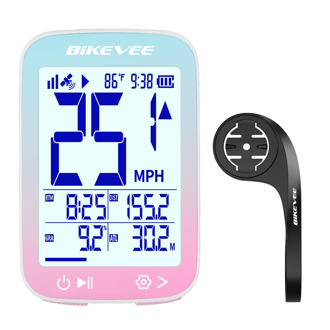 GPS Fahrradcomputer Kabellos Wasserdicht 2.4 Zoll FSTN Display IPX7 28h Akkulaufzeit Leichtes Fahrra