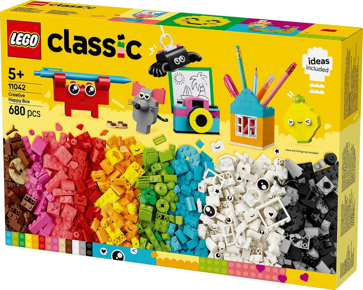 LEGO Classic Creative Happy Box, Assorted Colourful Bricks for Imaginative Play, Building Toys for 5