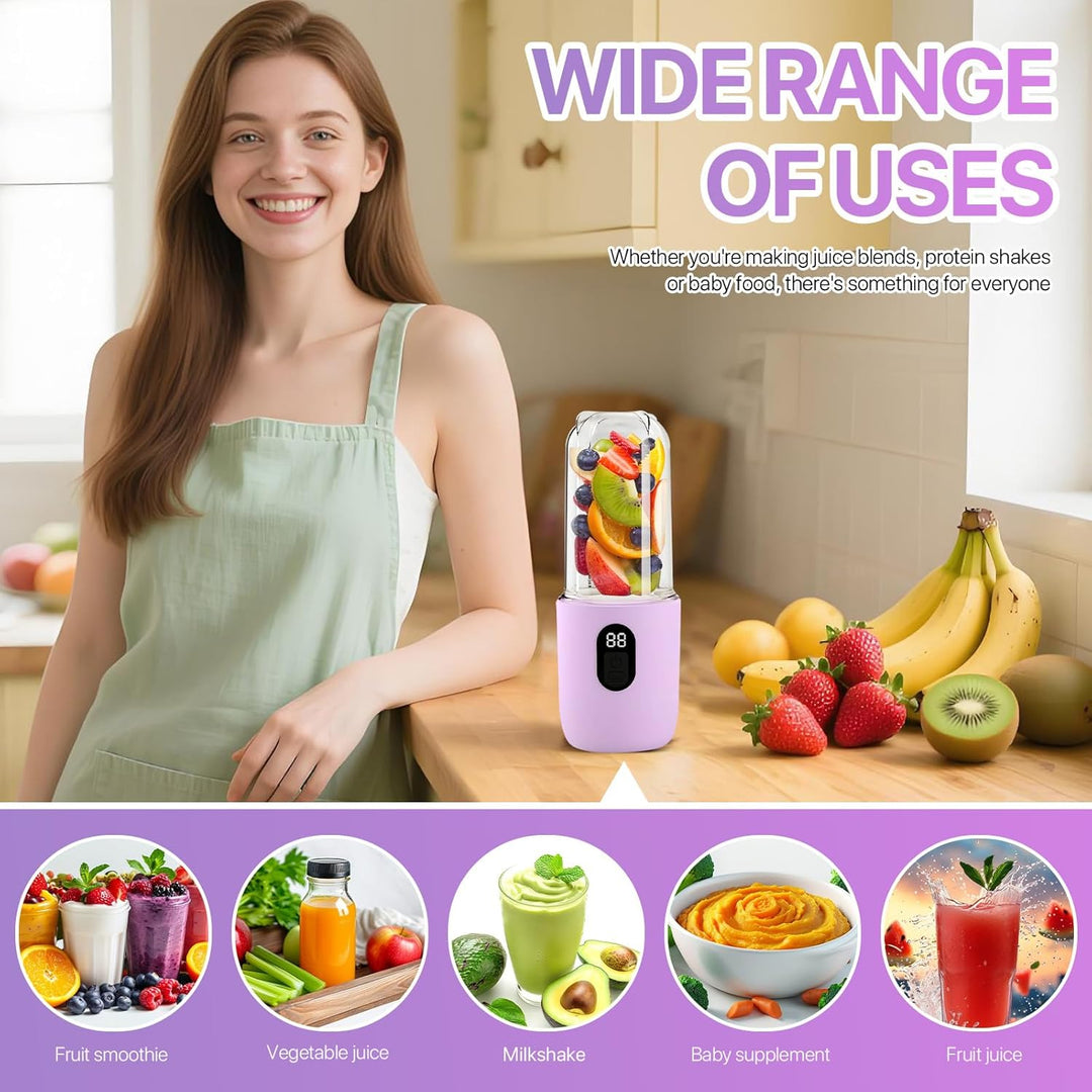 RoserRose Mixer Smoothie Maker,tragbarer mixer,Smoothie Maker to Go mit 500ml Flaschen,Geeignet für