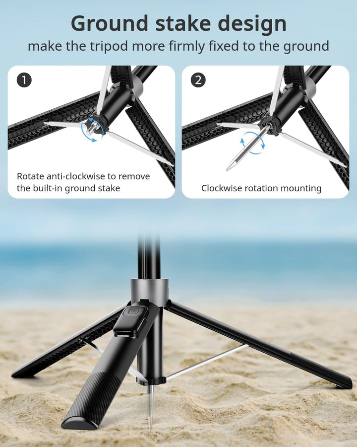 Victiv Stark Magnet iPhone Stativ, 180cm Magnetisches Handy Stativ mit Erdspiess mehr Stabilität für