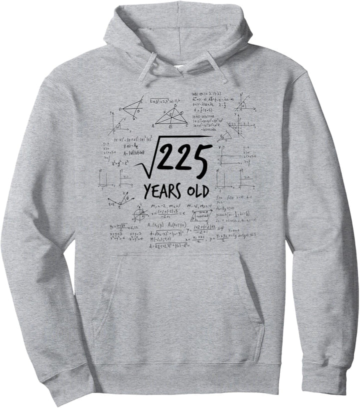 15. Geburtstag - Wurzel aus 225 Mathematik Nerd Mathe Pullover Hoodie