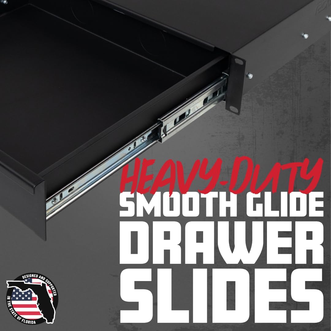 Gator grw-drwsh2 flach 2U 25,4 cm Schublade 2U Rack Space - Shallow, 2U Rack Space - Shallow