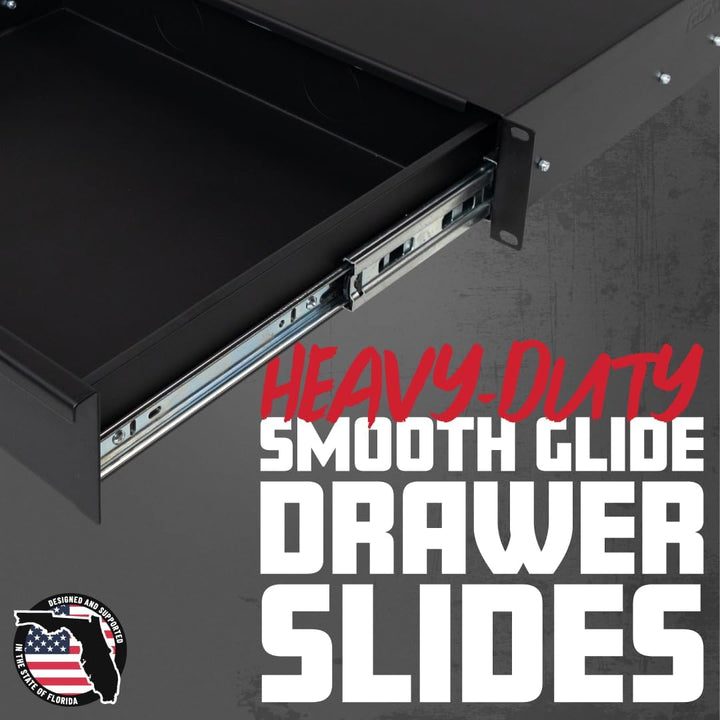 Gator grw-drwsh2 flach 2U 25,4 cm Schublade 2U Rack Space - Shallow, 2U Rack Space - Shallow