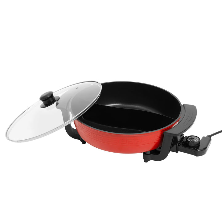 Elektrische Hot Pots Topf 6L,Feuertopf Suppentopf Kochgeschirr mit Deckel,220V Elektrischer Wok