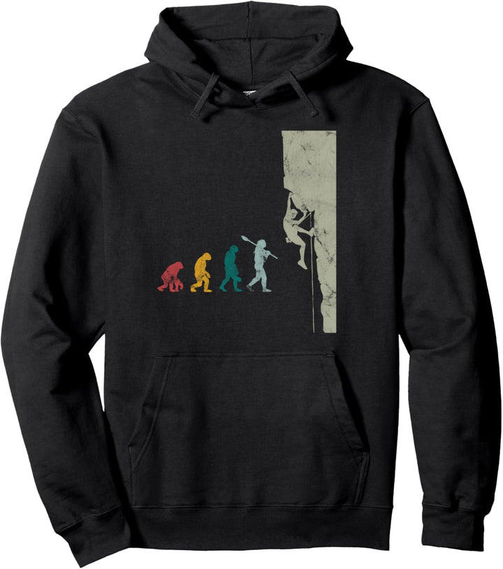 Klettern Bouldern Evolution Bergsteigen Geschenk Pullover Hoodie
