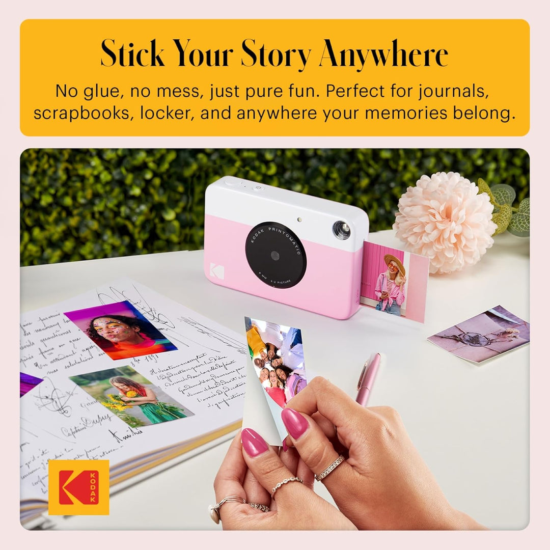 KODAK Printomatic Vollfarb-Sofortdruckkamera-Starterpaket + Softcase + Zink-Fotopapier (20er-Pack) –
