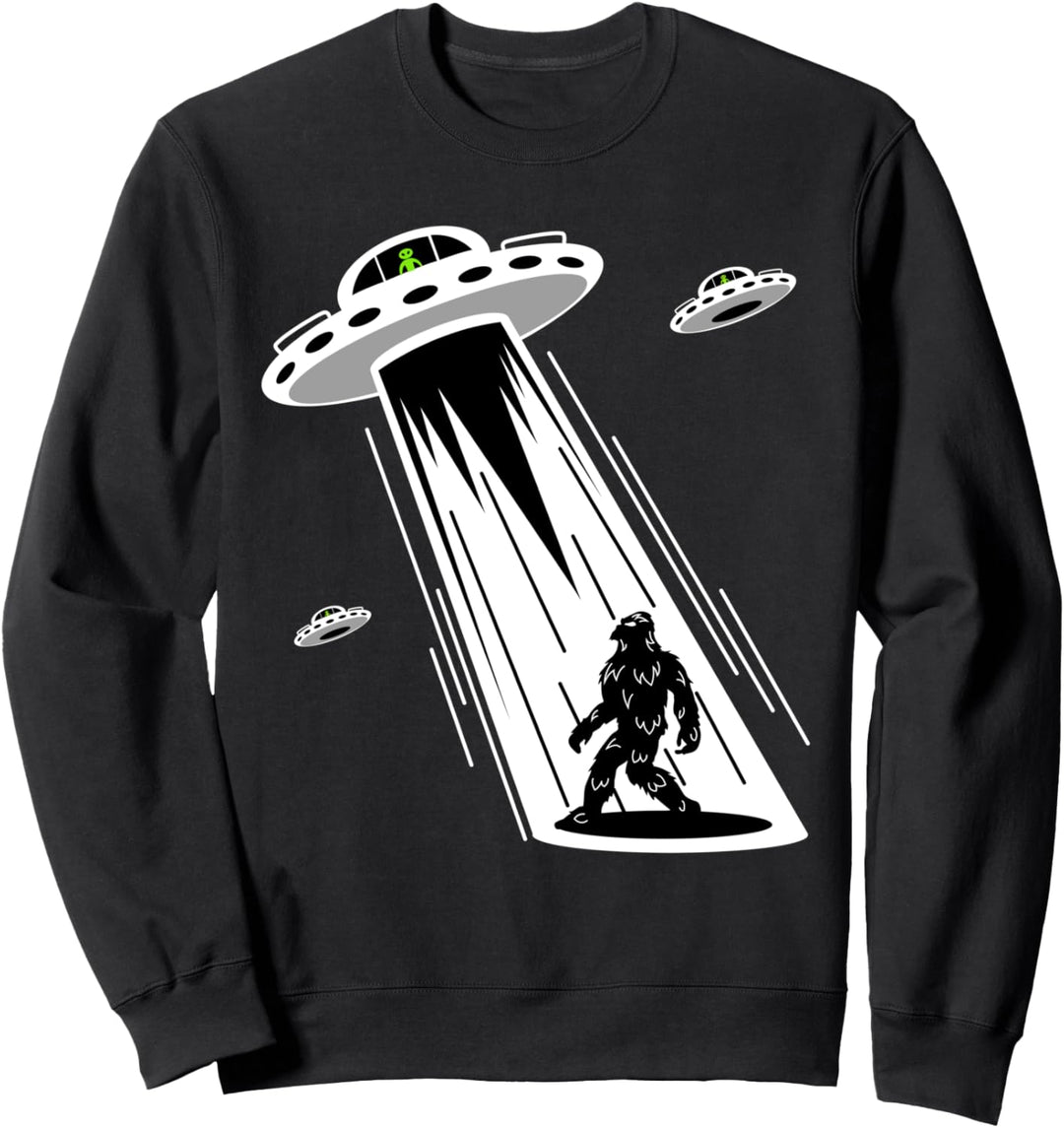 Alien Entführung Bigfoot Lustig Alien Sasquatch Yeti Sweatshirt