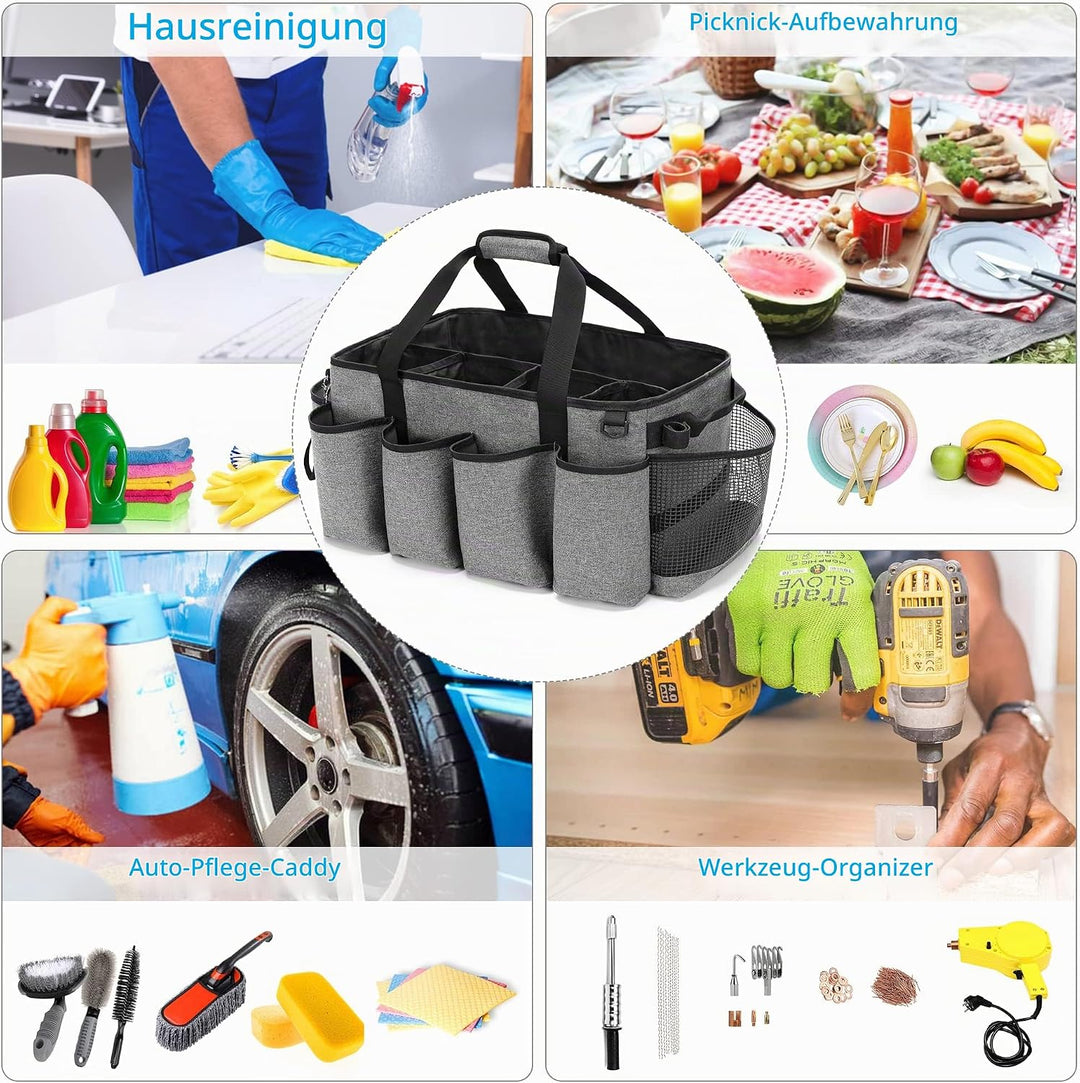 HODRANT Extra Grosser Reinigungs Caddy Organisator, mit Stabilem Pad &amp; Griffen, Reinigungs Aufbewahr