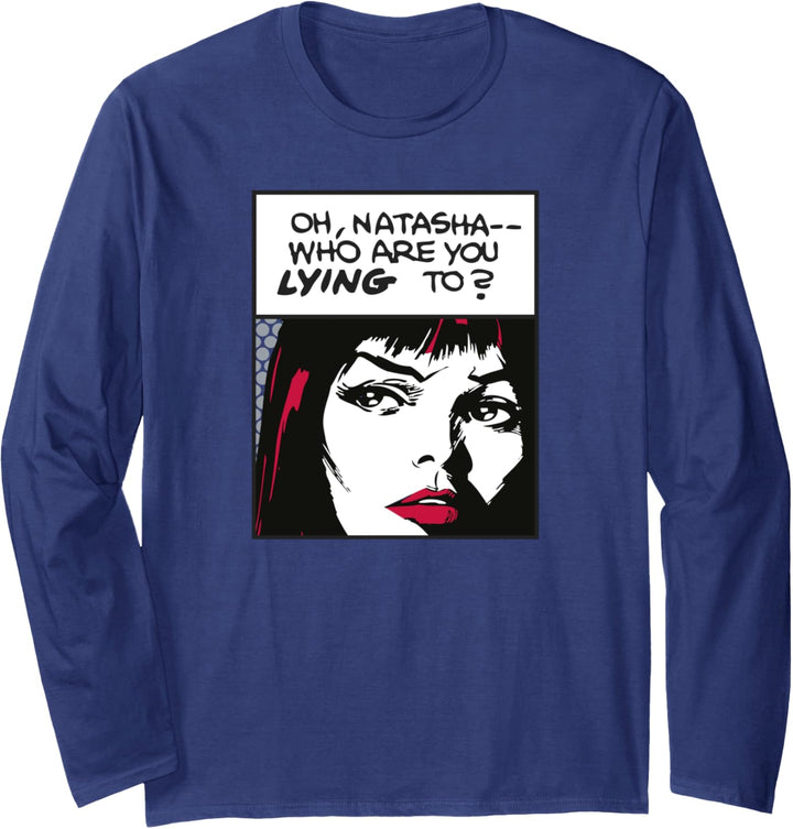 Marvel Black Widow Comic Book Natasha Lying Langarmshirt