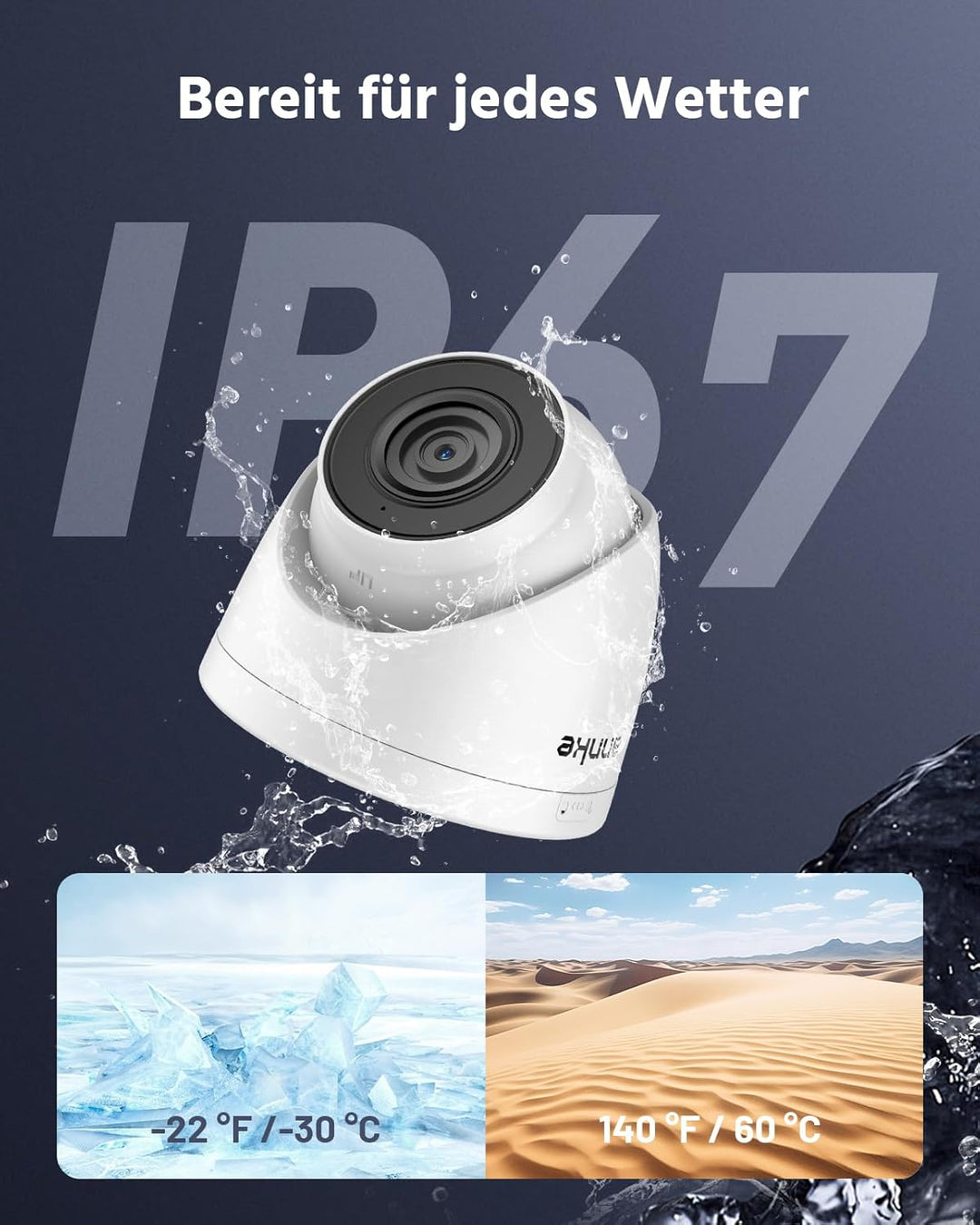 ANNKE H500 5MP PoE Überwachungskamera Set, Überwachungskamera System 16CH NVR 4TB Festplatte mit 16X