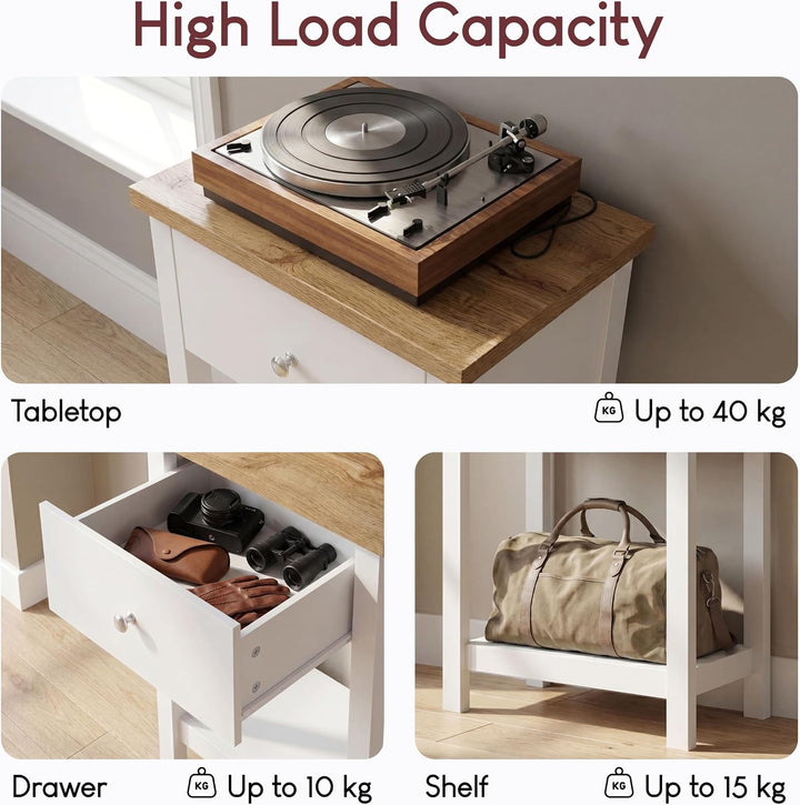 Vida Designs Schubladenboxen, MDF, Spanplatte und Melaminfurnier, Weiss, Standard