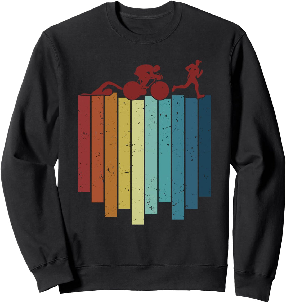 Retro Training Triathlonrad Triathlet Profi Triathlon Sweatshirt