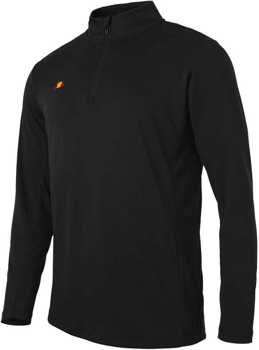 Ellesse Herren Rolbi Anti-Odour-Feuchtigkeitsdocht 1/2 Zip-Golf-Pullover XL Schwarz, XL Schwarz