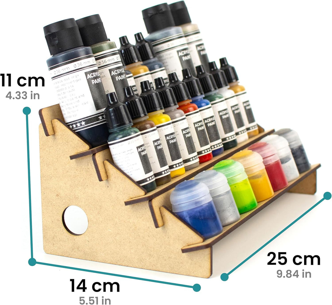 Farbenregal (Farbständer) Hohe Kapazität Stufen-Organizer (ohne Bohrungen) für Tabletop-Farben & Mod
