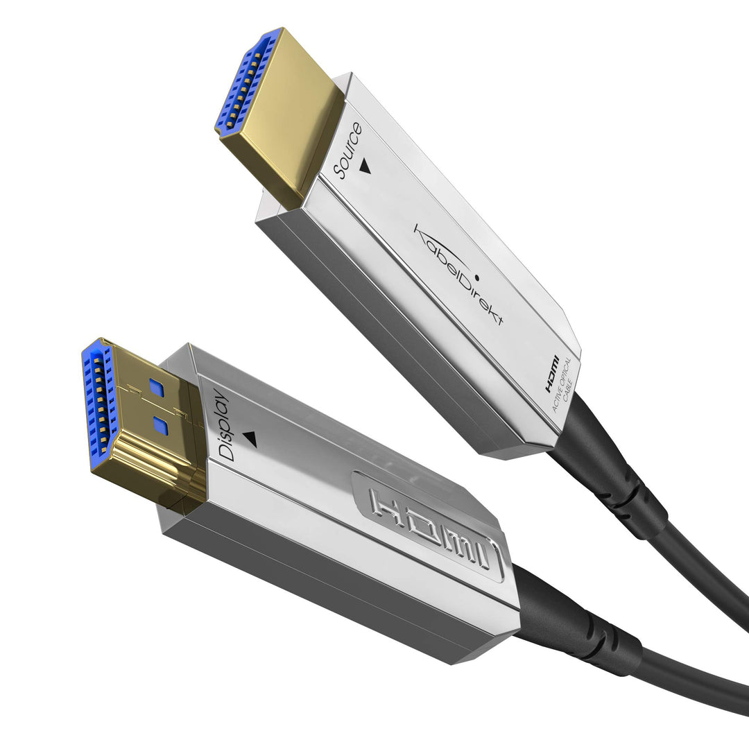 KabelDirekt – optisches 4K HDMI Kabel – 100m (kompatibel mit HDMI 2.0a/b 2.0, 1.4a, 4K Ultra HD, 3D,