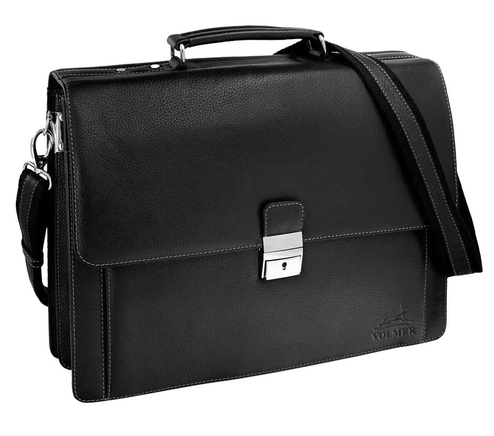 Fa.Volmer® Herren Echt-Leder Business-Tasche für Notebook 