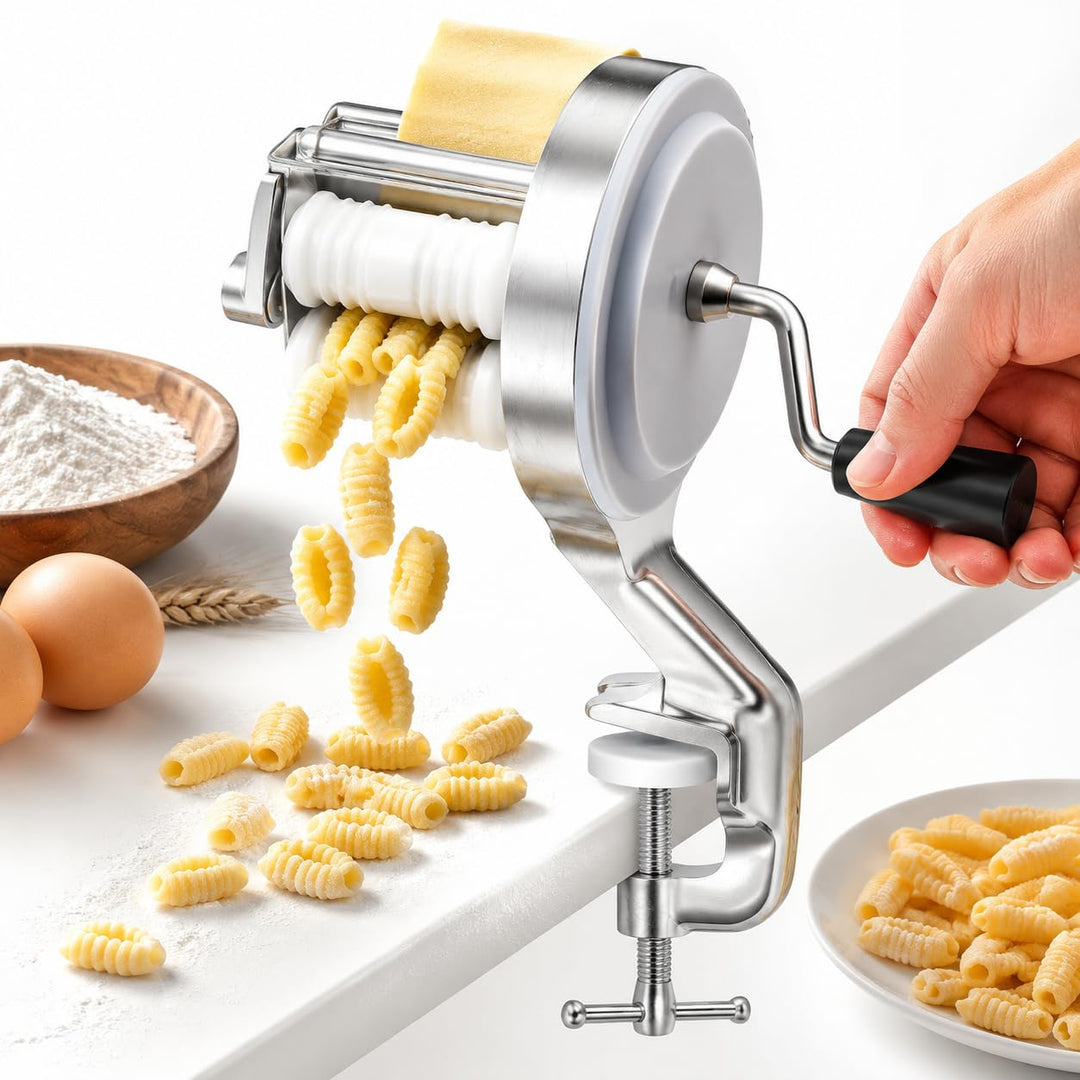 Cavatelli Maker Maschine, Manuelle Gnocchetti Maschine mit Handkurbel und Rollen, Nudelmaschine Küch