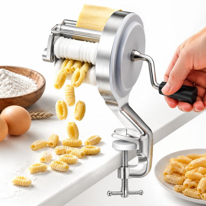 Cavatelli Maker Maschine, Manuelle Gnocchetti Maschine mit Handkurbel und Rollen, Nudelmaschine Küch