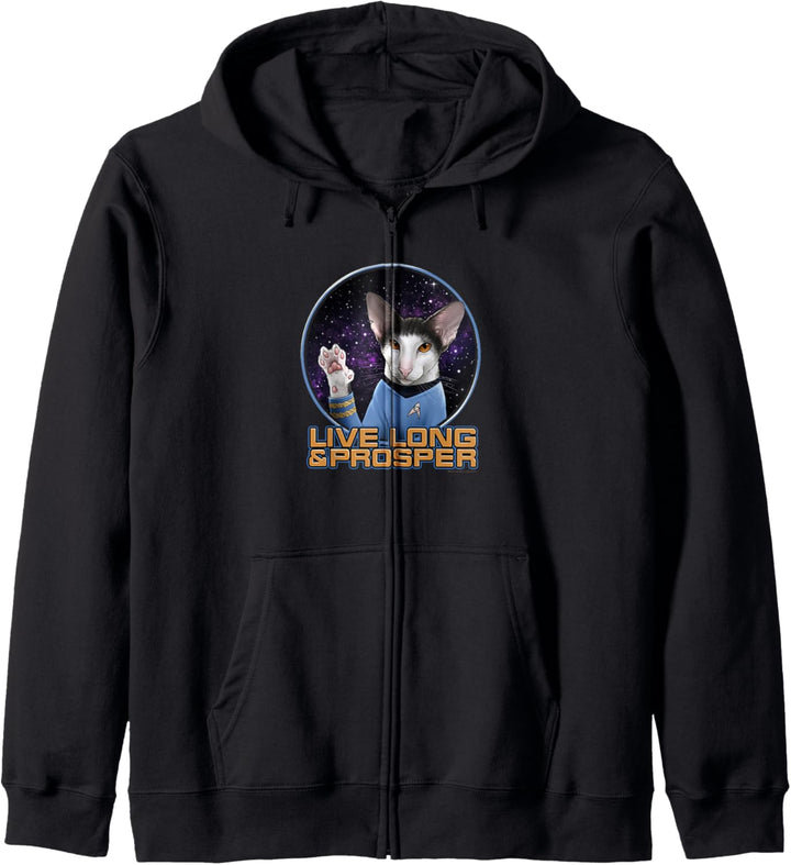 Star Trek: The Original Series Spock Cat Live Long &amp; Prosper Kapuzenjacke