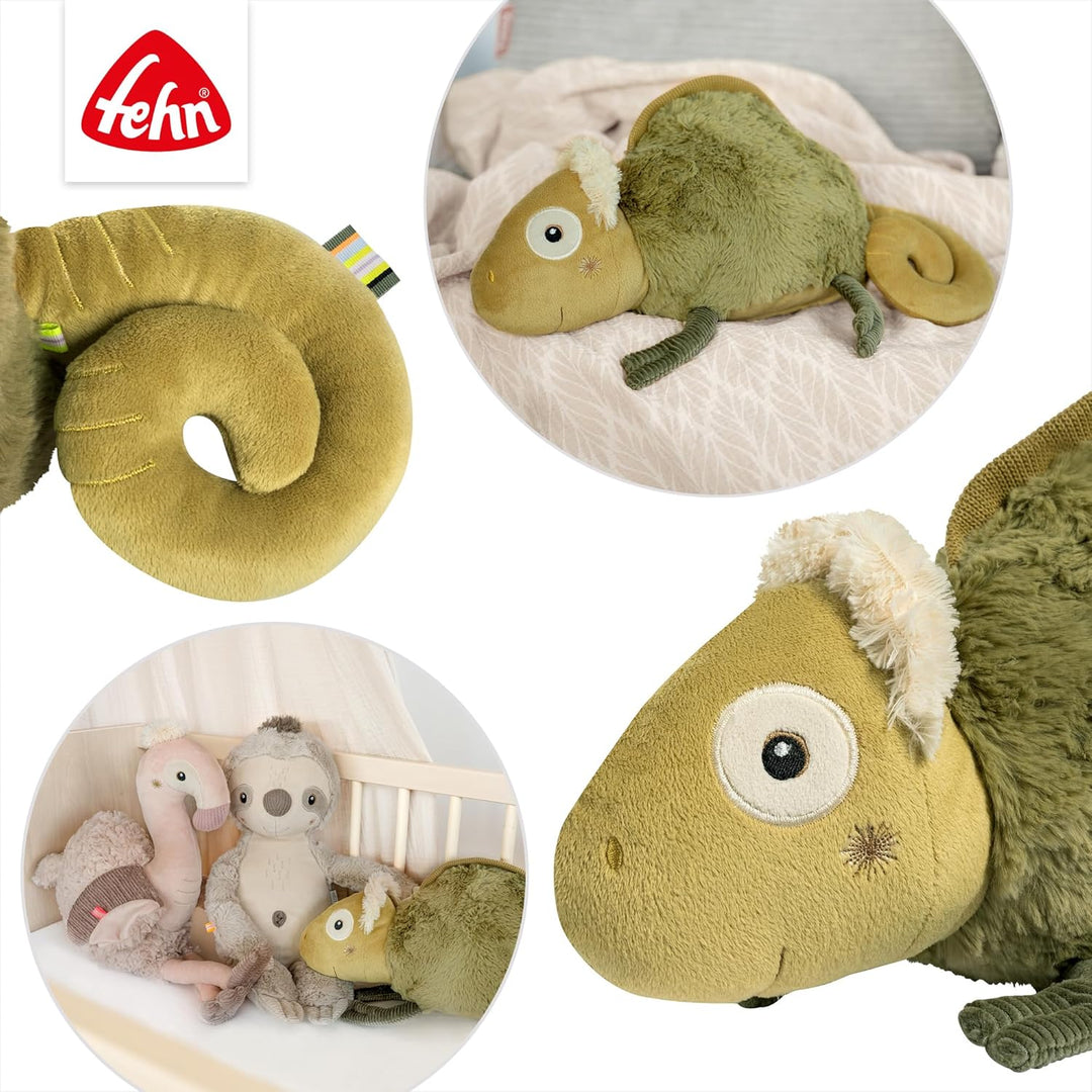 Fehn Kuscheltier Chamäleon XL – Spielgefährte, Beschützer & Kuschelfreund: Grosses Stofftier zum Gre