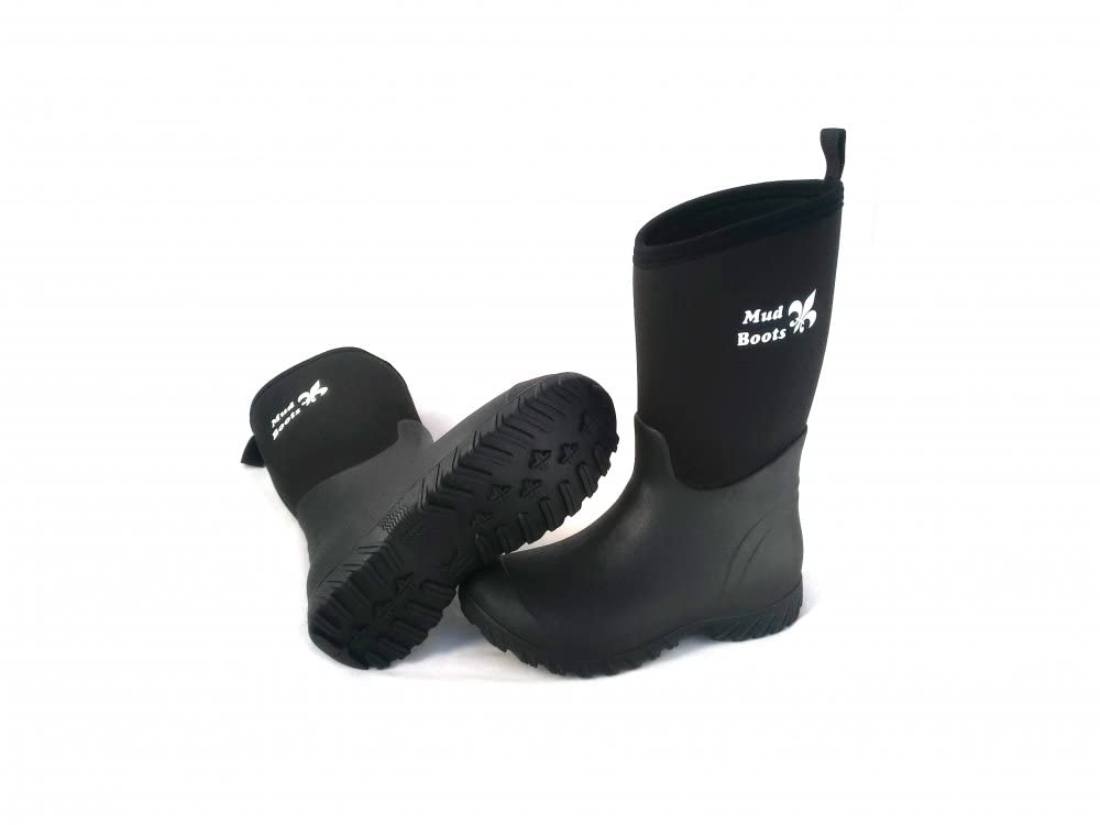 PS Pferdeartikel Mud Boot - Neopren Stiefel, Gummistiefel, halbhoch, Rain Boots 37 EU Schwarz, 37 EU