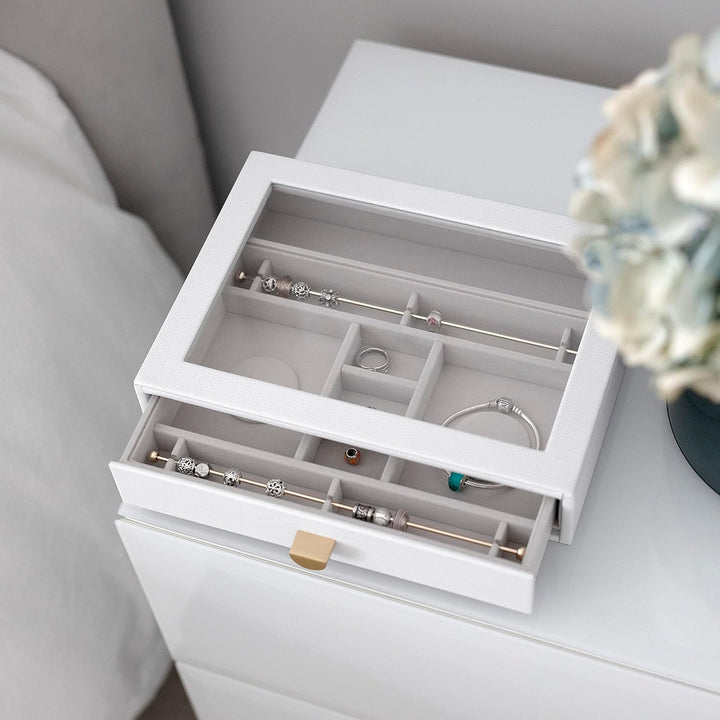 Stackers Pebble White Classic Charm Display Drawer, White