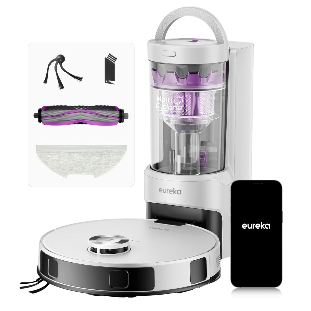 Eureka E20 Evo Plus Saugroboter mit Wischfunktion Absaugstation beutelloser, Saugroboter 10000 Pa, S