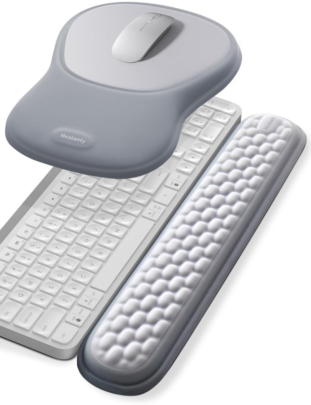 meatanty Ergonomisches Mauspad mit Gelkissen [Schmerzlinderung] [Gesunde Haltung] [Memory-Schaum] [H