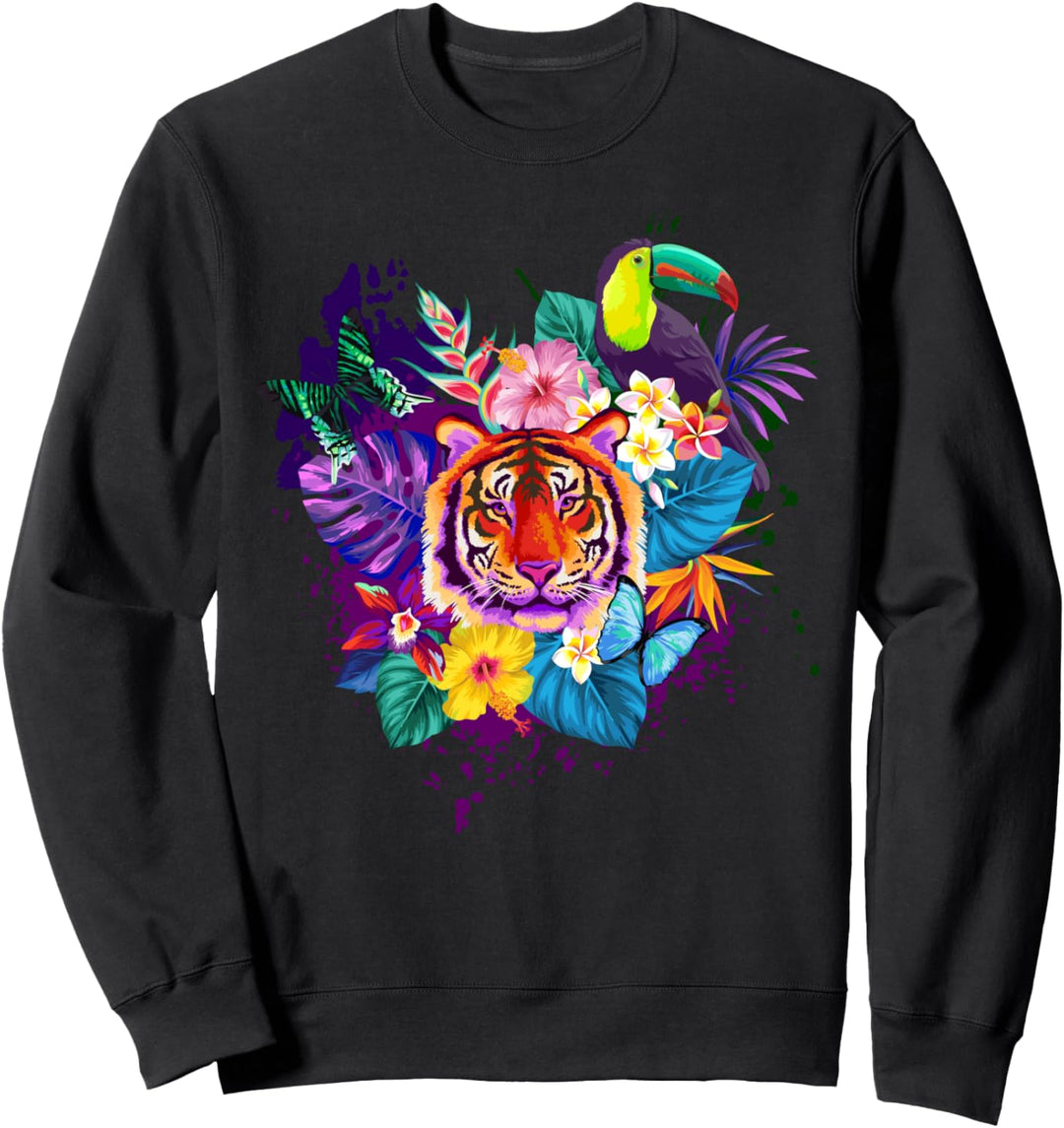 Paradise Tiger Graphic Tees - Novelty T-Shirt & Cool Designs Sweatshirt