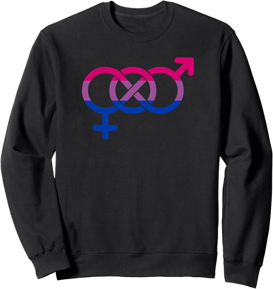 Bisexuelles Unendlichkeitssymbol, Rosa, Lila, Blau, Geschlechtsflagge. Sweatshirt