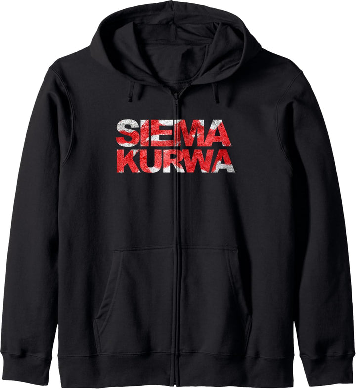 Siema Kurwa T Shirt Lustig Polnisch Spruch Polen Polska Kapuzenjacke