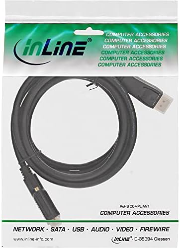 InLine 17117 DisplayPort zu DVI Konverter Kabel, schwarz, 0,3m