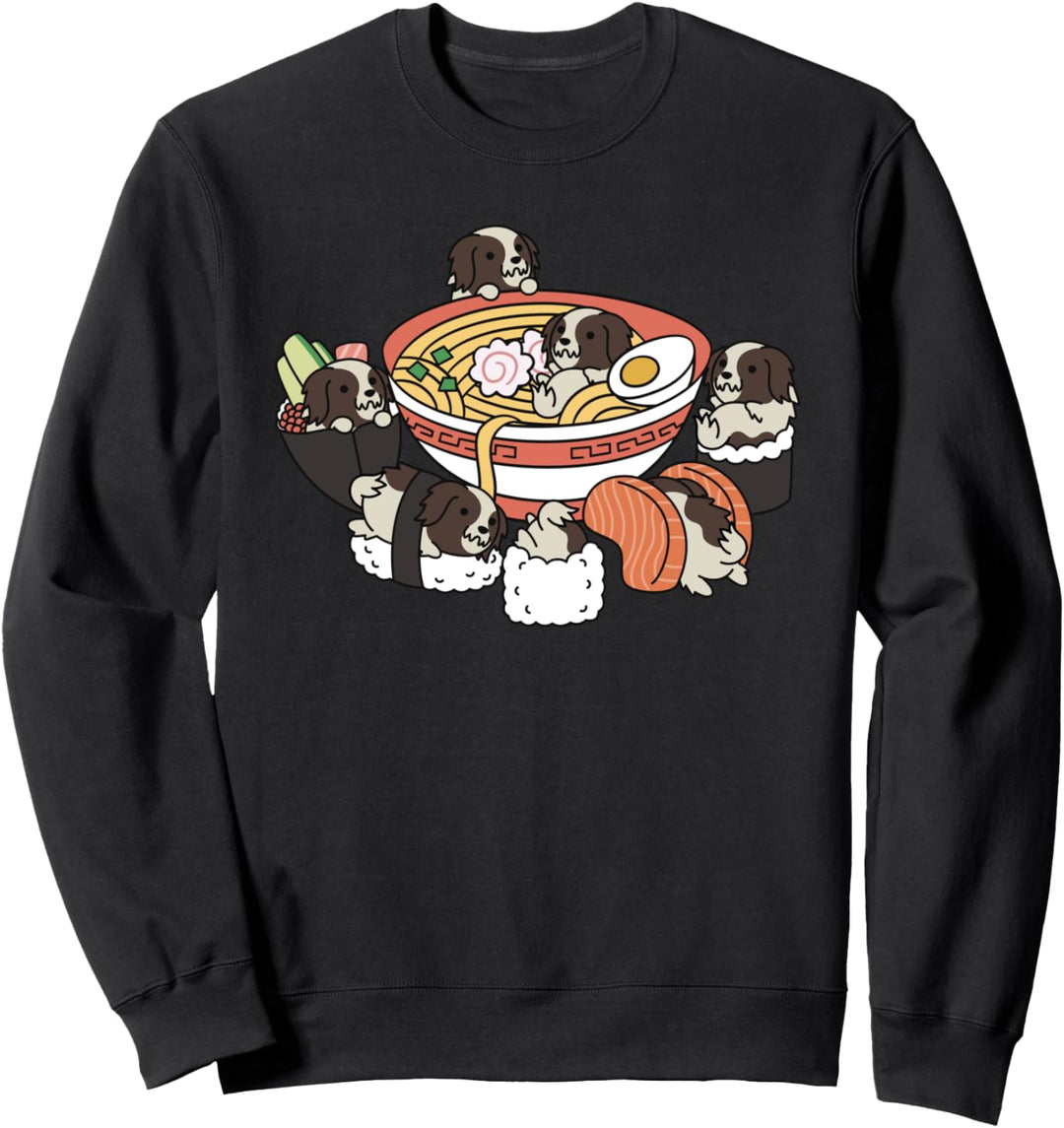 Ramen Sushi Shih Tzu Hund Sweatshirt