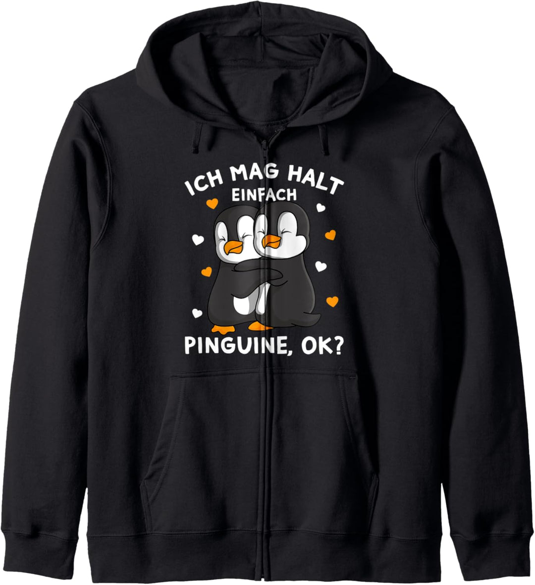 Ich mag halt Pinguine Kinder Mädchen Damen Penguin Kapuzenjacke
