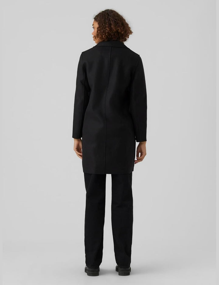 VERO MODA Damen Vmpaula Jacket Noos Mantel XS Black/Detail:solid, XS Black/Detail:solid