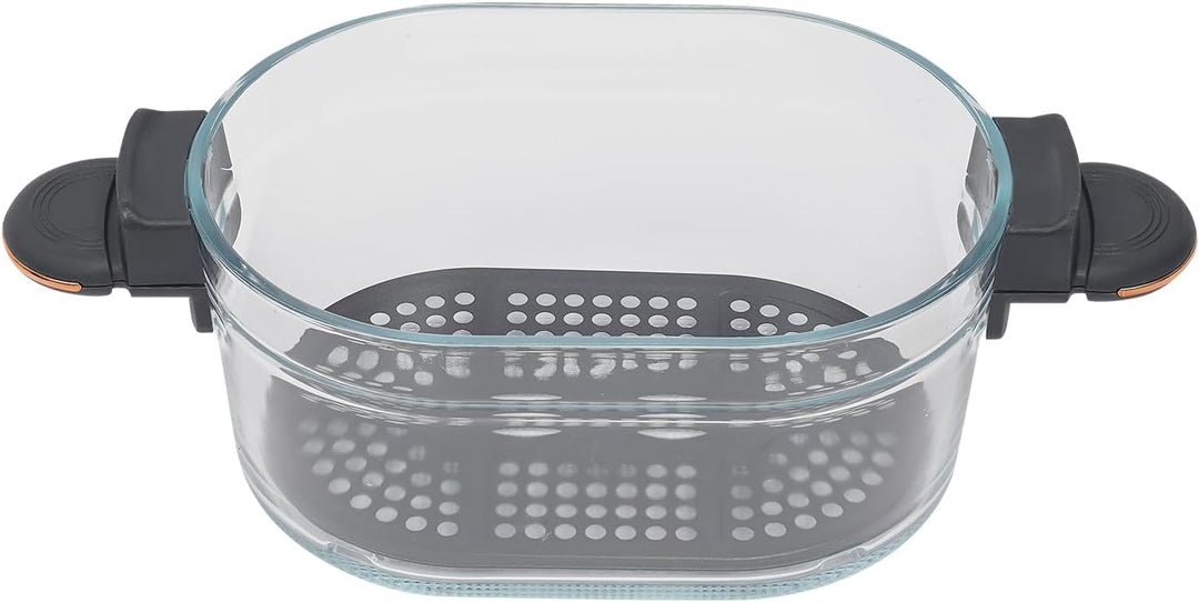 Heissluftfritteuse 4L, Air Fryer mit Frittierkorb aus Glas, Digitalem LED-Touchscreen, 1-120Min, Sic