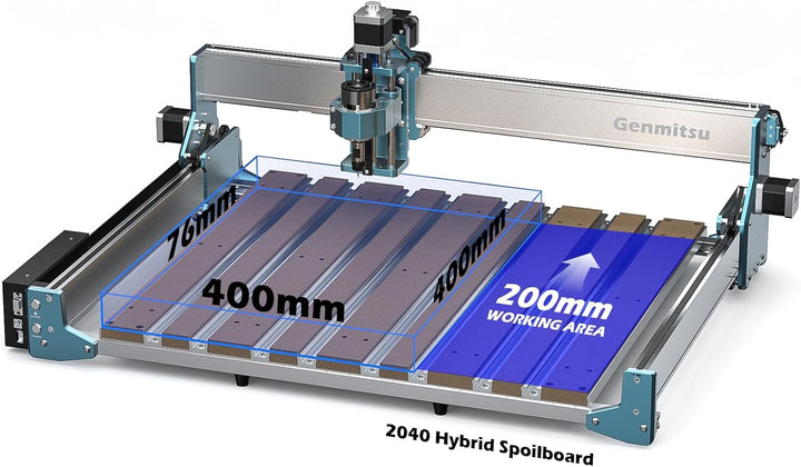 Genmitsu 2040 Aluminium- und MDF-Hybrid-Spoilboard-Tisch für 4040 RENO CNC-Fräsmaschine, erweitert d