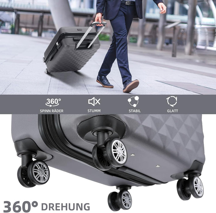 BEIBYE Zwillingsrollen 2066 Hartschale Trolley Koffer Reisekoffer Handgepäck Boardcase M (Business G
