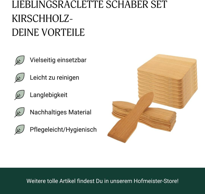 HOFMEISTER® Raclette-Set, 16-teilig, aus Kirschholz