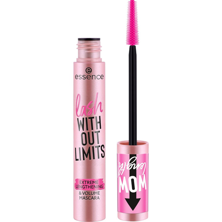 essence lash WITHOUT LIMITS EXTREME LENGTHENING & VOLUME MASCARA, Nr. 01, Schwarz, langanhaltend, vo